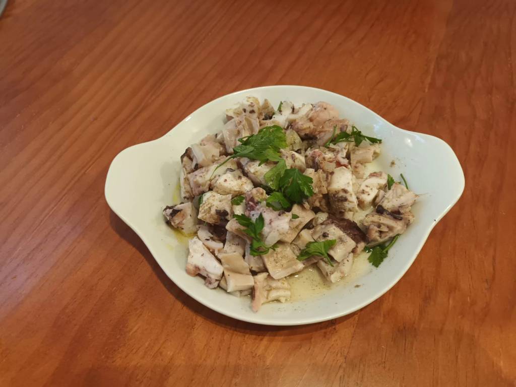 Polvo em molho verde